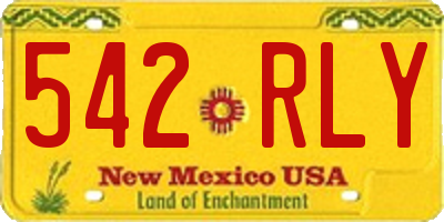 NM license plate 542RLY