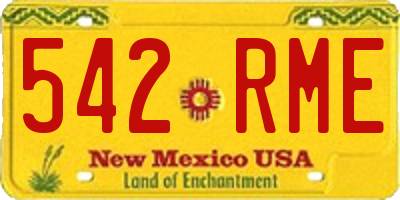 NM license plate 542RME