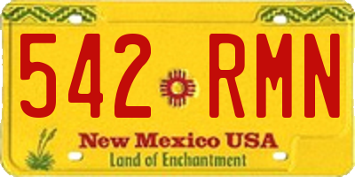 NM license plate 542RMN