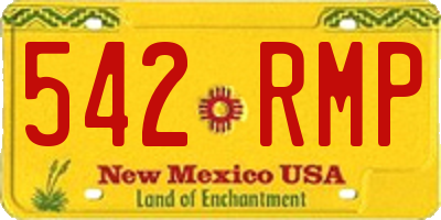 NM license plate 542RMP