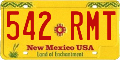 NM license plate 542RMT