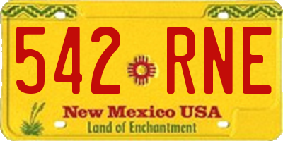 NM license plate 542RNE