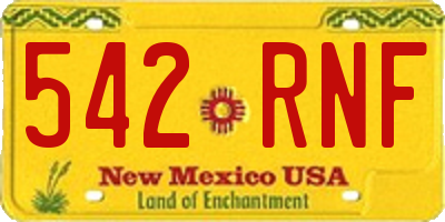 NM license plate 542RNF