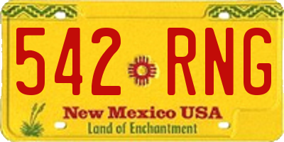 NM license plate 542RNG