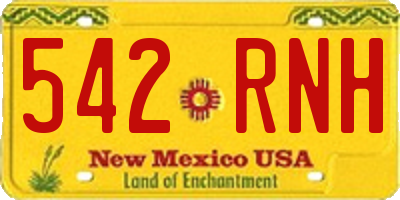 NM license plate 542RNH