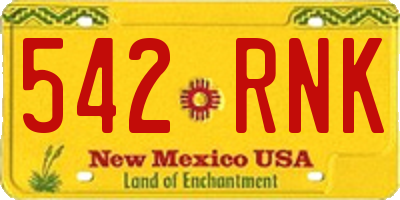 NM license plate 542RNK