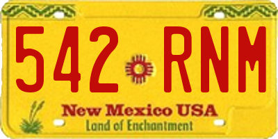 NM license plate 542RNM