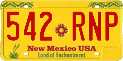 NM license plate 542RNP