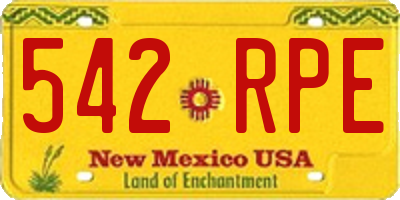 NM license plate 542RPE