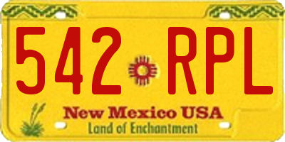 NM license plate 542RPL