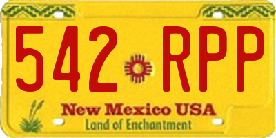 NM license plate 542RPP