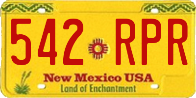 NM license plate 542RPR