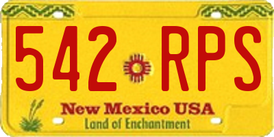 NM license plate 542RPS