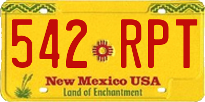 NM license plate 542RPT