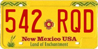 NM license plate 542RQD