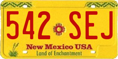 NM license plate 542SEJ
