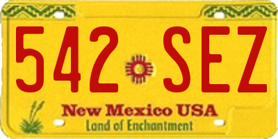 NM license plate 542SEZ