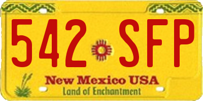 NM license plate 542SFP