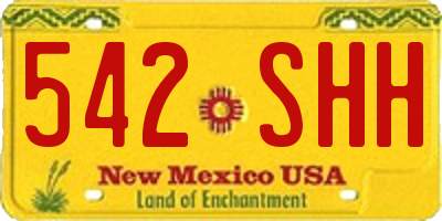 NM license plate 542SHH