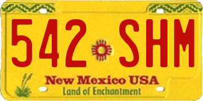NM license plate 542SHM