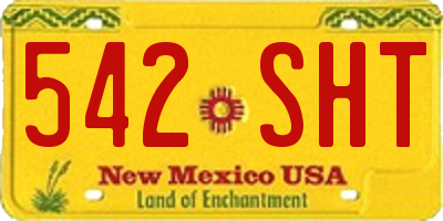 NM license plate 542SHT