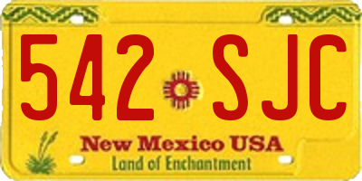 NM license plate 542SJC