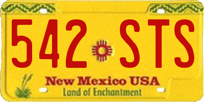 NM license plate 542STS