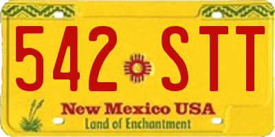 NM license plate 542STT