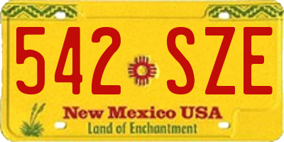 NM license plate 542SZE