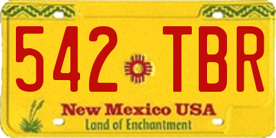 NM license plate 542TBR