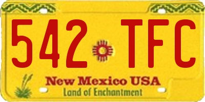 NM license plate 542TFC