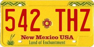 NM license plate 542THZ