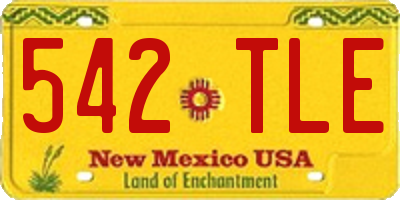 NM license plate 542TLE