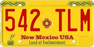 NM license plate 542TLM