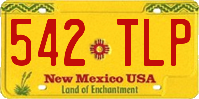 NM license plate 542TLP