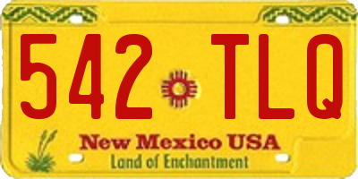 NM license plate 542TLQ