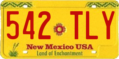 NM license plate 542TLY