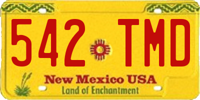 NM license plate 542TMD