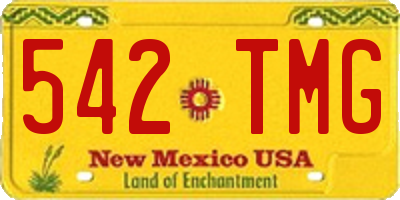 NM license plate 542TMG
