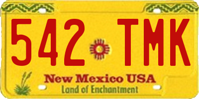 NM license plate 542TMK