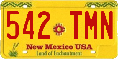 NM license plate 542TMN