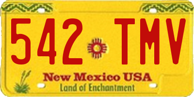 NM license plate 542TMV