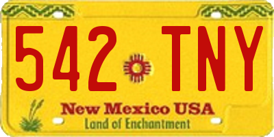 NM license plate 542TNY