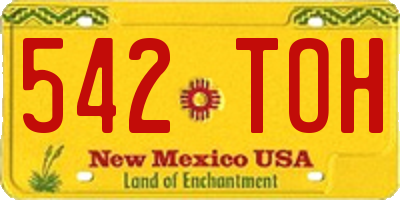 NM license plate 542TOH