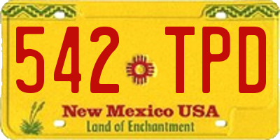 NM license plate 542TPD
