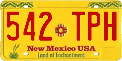 NM license plate 542TPH