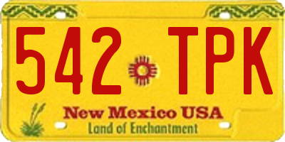 NM license plate 542TPK