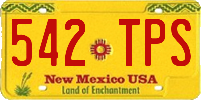 NM license plate 542TPS