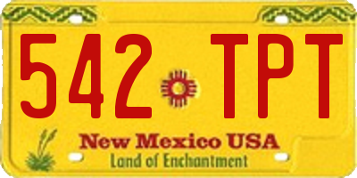NM license plate 542TPT