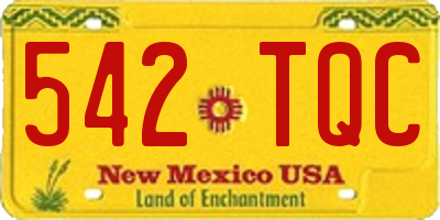 NM license plate 542TQC